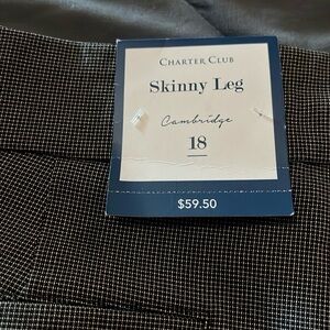 New with tags Charter Club Cambridge skinny pants size 18